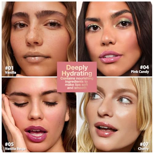 4 PCS Summer Special Lip Butter Balm – Ultra-Hydrating Lip Care with Shea Butter & Olive Oil, Soothes Dry Lips with Natural Tint & Gloss Effect, Lip Plumper Moisture & Light Lip Stain Finish