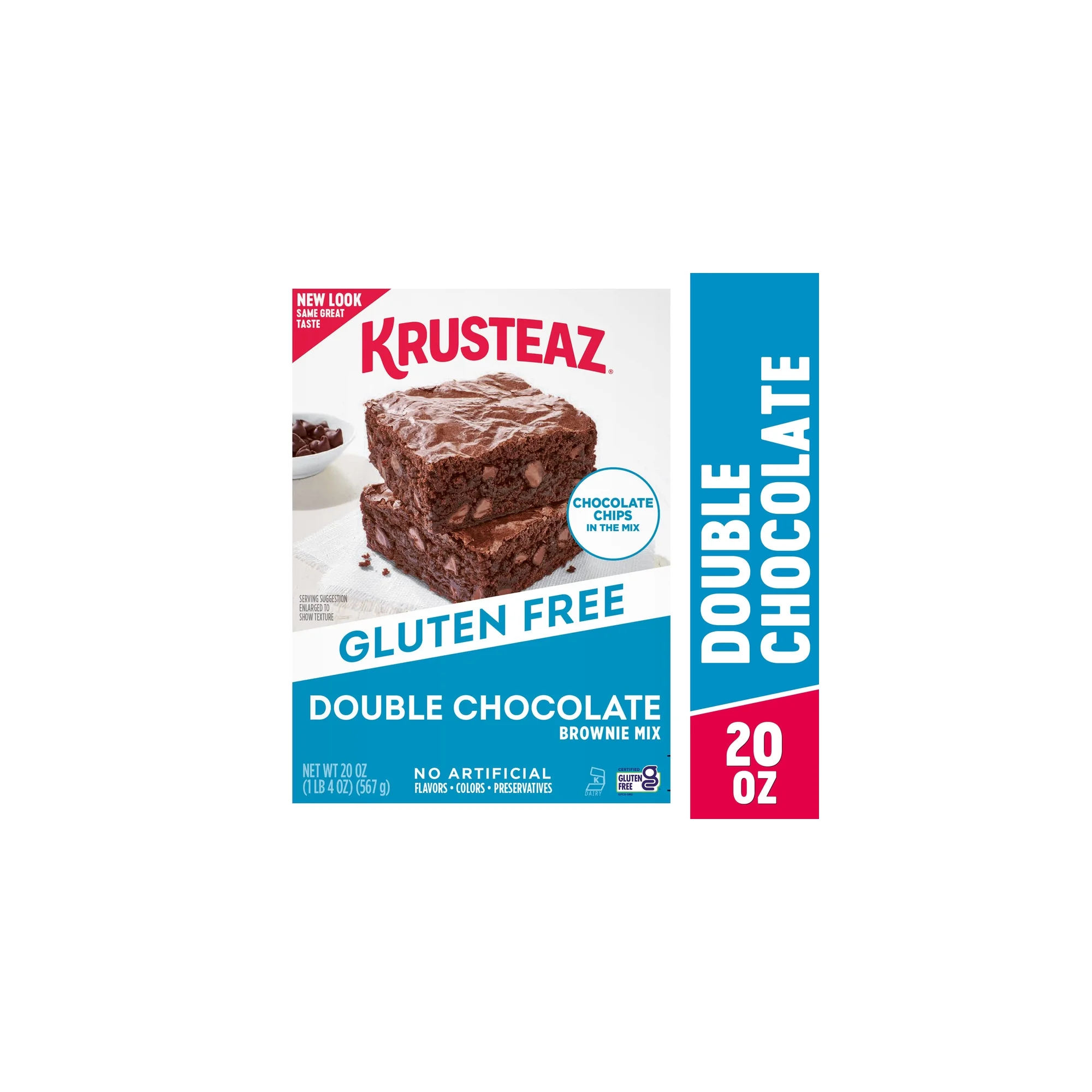 Krusteaz Gluten Free Double Chocolate Brownie Mix  Includes Chocolate Chips  20 Oz Box (Pack of 48)