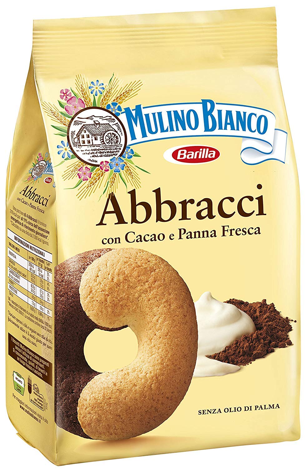 Mulino Bianco Abbracci Cookies 12.3 oz each (2 Items Per Order)