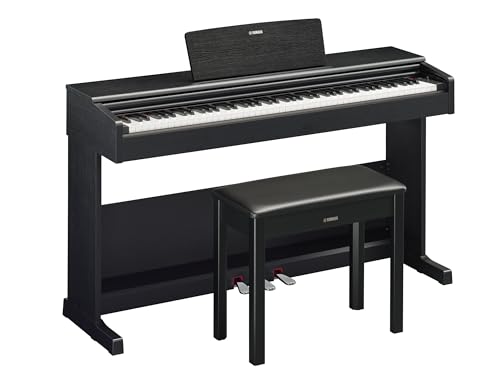 Yamaha Arius, 88-Key Weighted Action Digital Beginner and Intermediate Players, Dynamic Response, Grand Piano Sound, 3-Pedal Unit, Upright Design, Bench Included, Dark Rosewood (YDP105R)