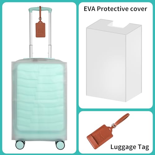 Lightweight Luggage with Spinner Wheels & YKK Zipper, 3-Piece Travel Suitcase ABS+PC Hardshell Luggage Set with TSA Lock, Light Avocado Green (20+24+28 inch)