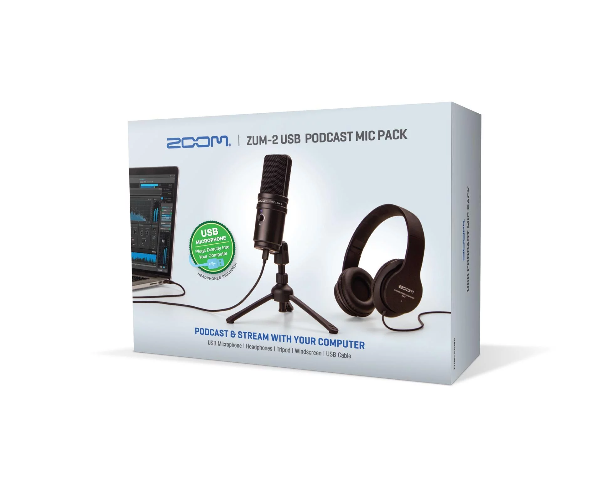 Zoom ZUM-2 USB Podcast Microphone Bundle