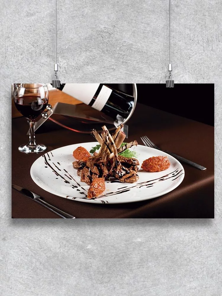 Roasted Lamb Chops With Veggies Poster -Image by Shutterstock