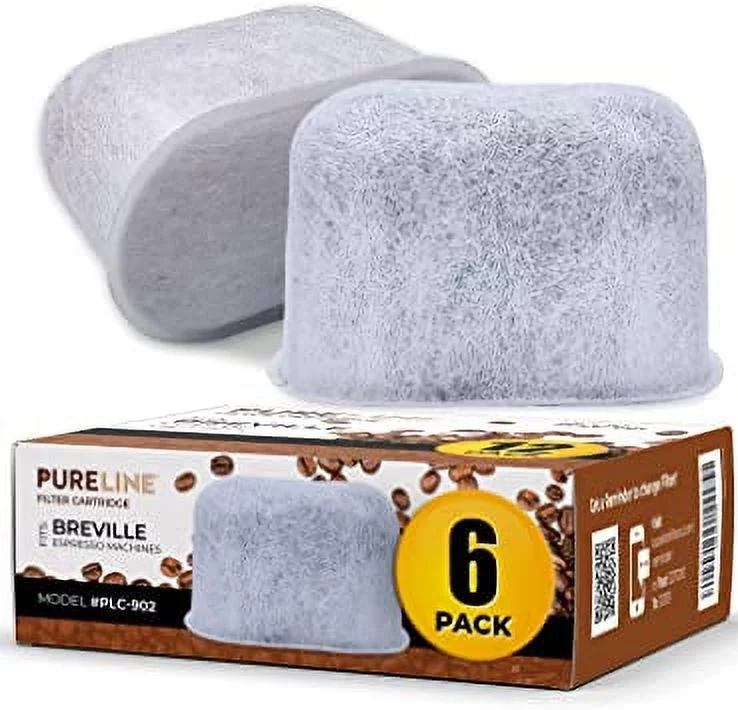Breville BWF100 Coffee and Expresso Water Filters with Ion Exchange Advanced Filtration Technologyby PURELINE. Compatible with all Breville Coffee and Expresso Machines. (6 Pack)