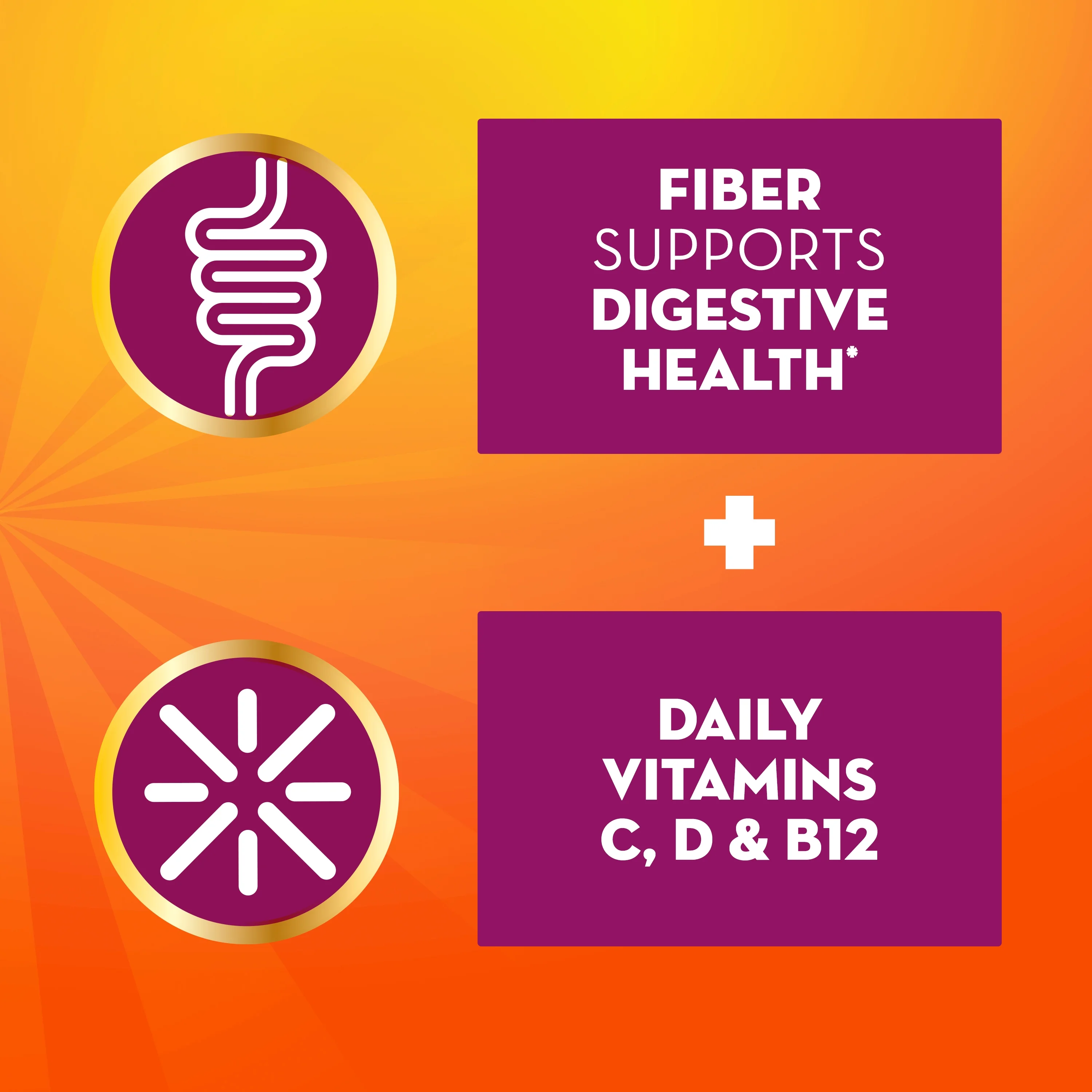 Metamucil Daily Fiber Supplement with Vitamins C, D & B12, Sparkling Fiber, Citrus, 50 Servings