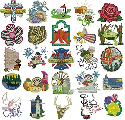 Embroidex Embroidery Machine Starter Kit - Everything Needed to Do Machine Embroidery Thread, Stabilizer, Bobbin Needles Etc Plus Bonus Embroidery Designs and Instructional CD