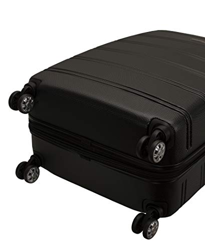 Rockland Melbourne Hardside Expandable Luggage with Spinner Wheels, 2TONEBLUE, 2 Piece (20/28)
