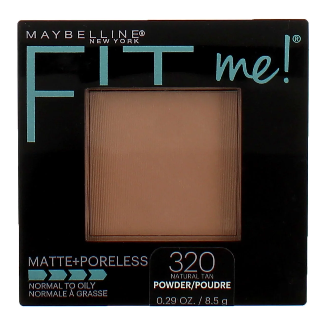 Maybelline Fit Me Matte + Poreless Powder, Natural Tan 0.3 oz (Pack of 3)