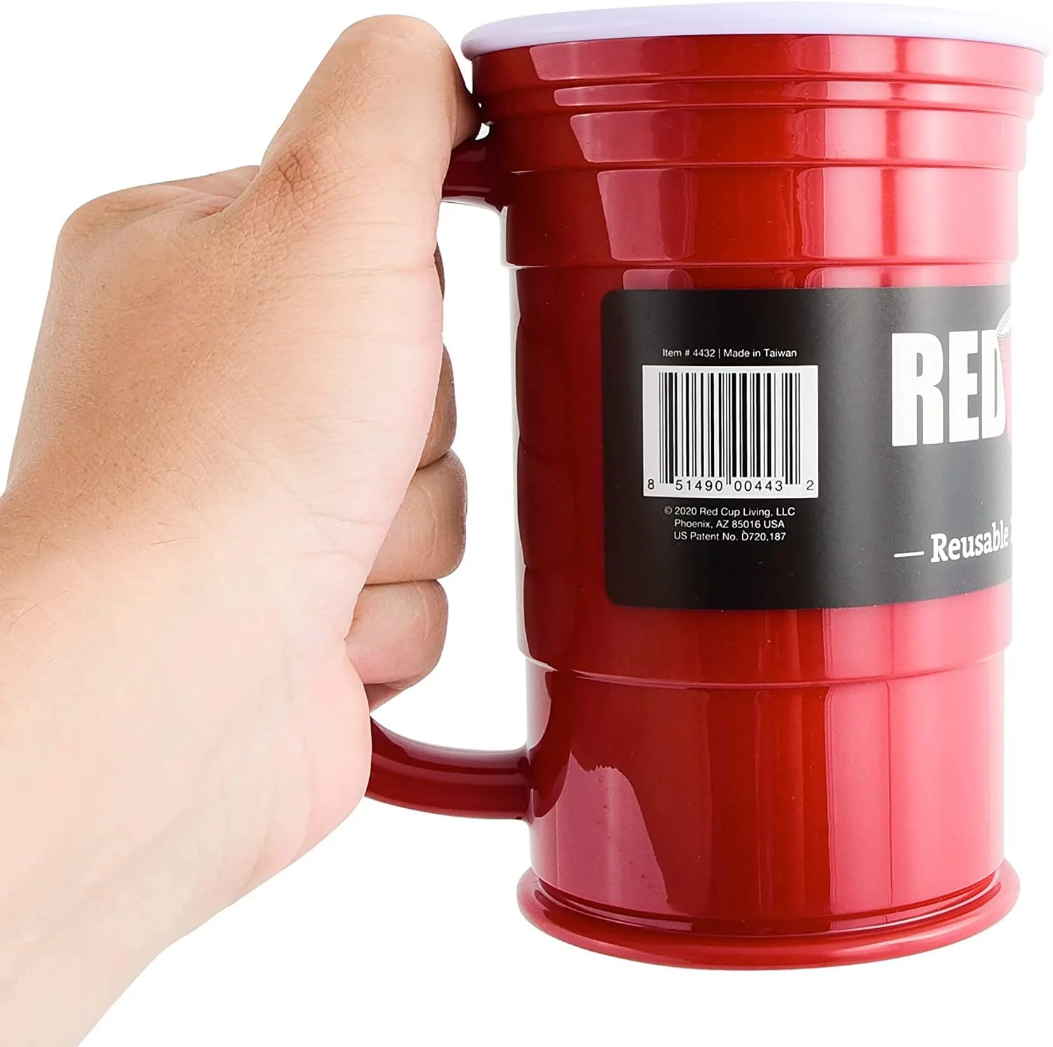 Red Cup Living | 4 Reusable 24 Oz Beer Mugs for Adults | Durable, Unbreakable, BPA-Free, Dishwasher Safe | Reusable Tumblers for Celebrations, Camping, and Travel