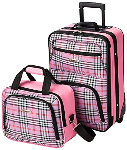 Rockland Fashion Softside Upright Luggage Set, Beach