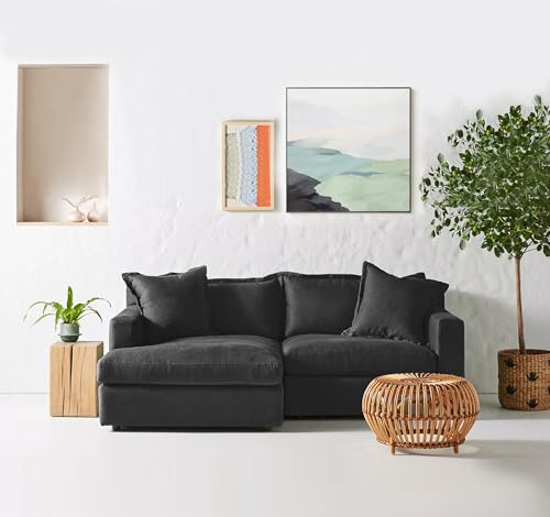 84-in. L-Shaped Chaise Sofa Reversible 2-Piece Sectional Couches in Beige