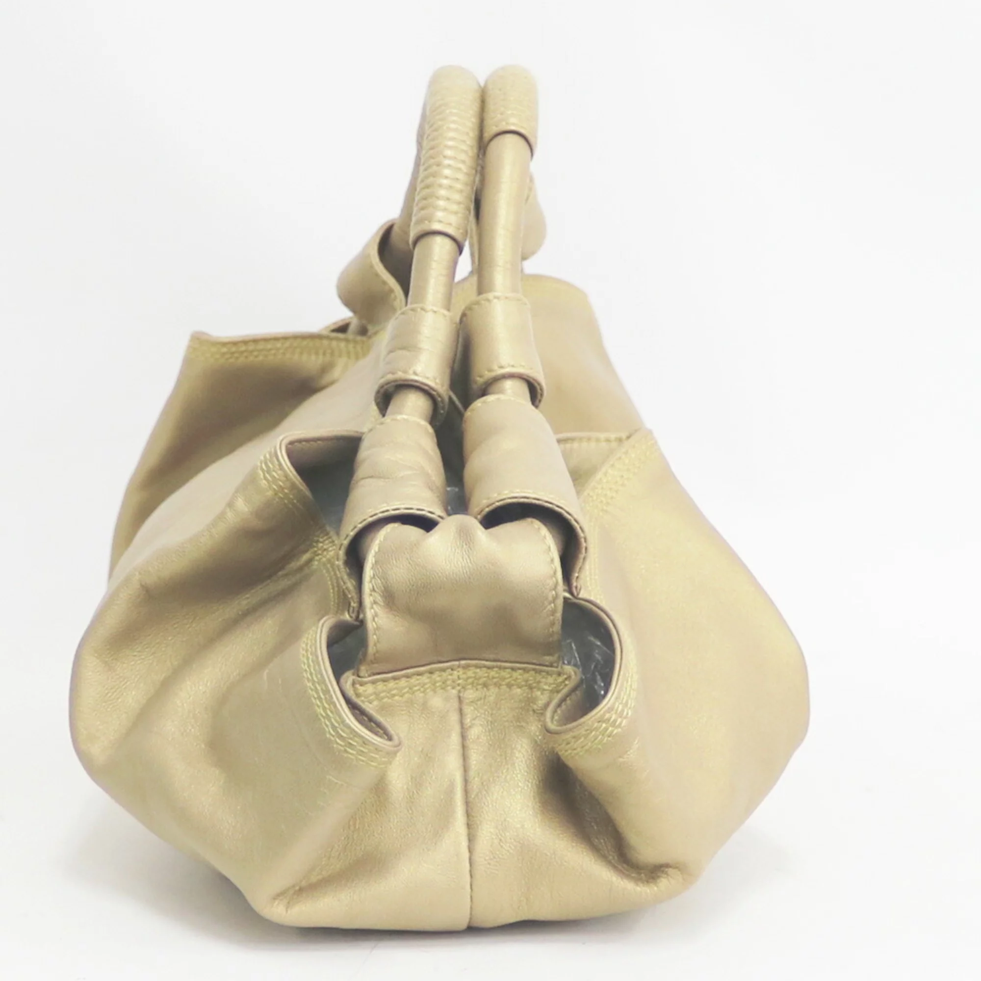 Pre-Owned Loewe LOEWE Nappa Aire Handbag Gold Ladies (Fair)