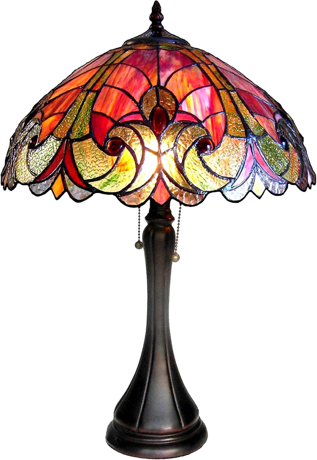 Tiffany-Style 2 Light Victorian Table Lamp 16
