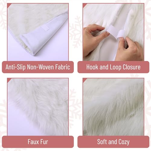 Mr. Pen- Christmas Tree Skirt 48 inches, Knitted Christmas Skirt Tree, Xmas Tree Skirt