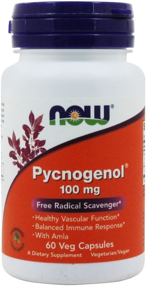 NOW Foods - Pycnogenol 100 mg. - 60 Vegetarian Capsules