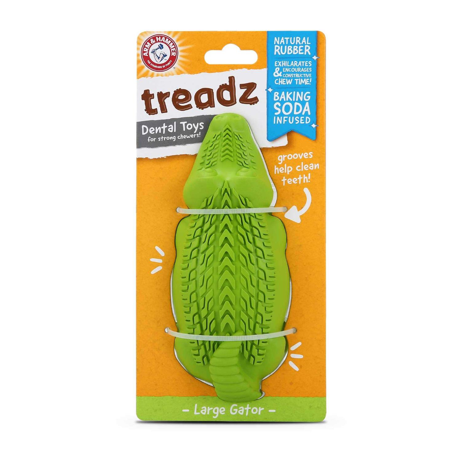 Arm & Hammer Super Treadz Gator Dental Dog Toy - Pet Supplies online store