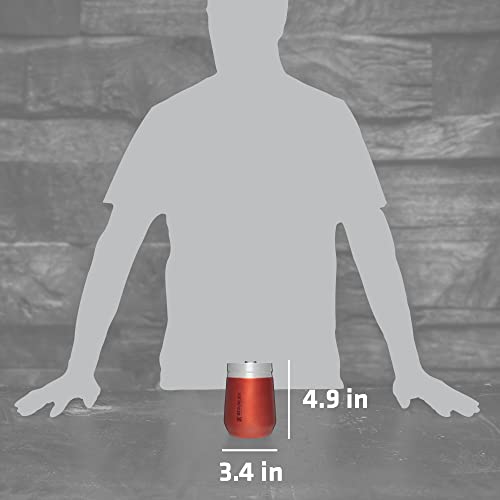 Stanley GO Everyday Wine Tumbler 10 oz | Press Fit Drink Through Lid | Beverage, Coffee, and Cocktail Cup | Insulated Stainless Steel Wine Glass | BPA-Free | Ash