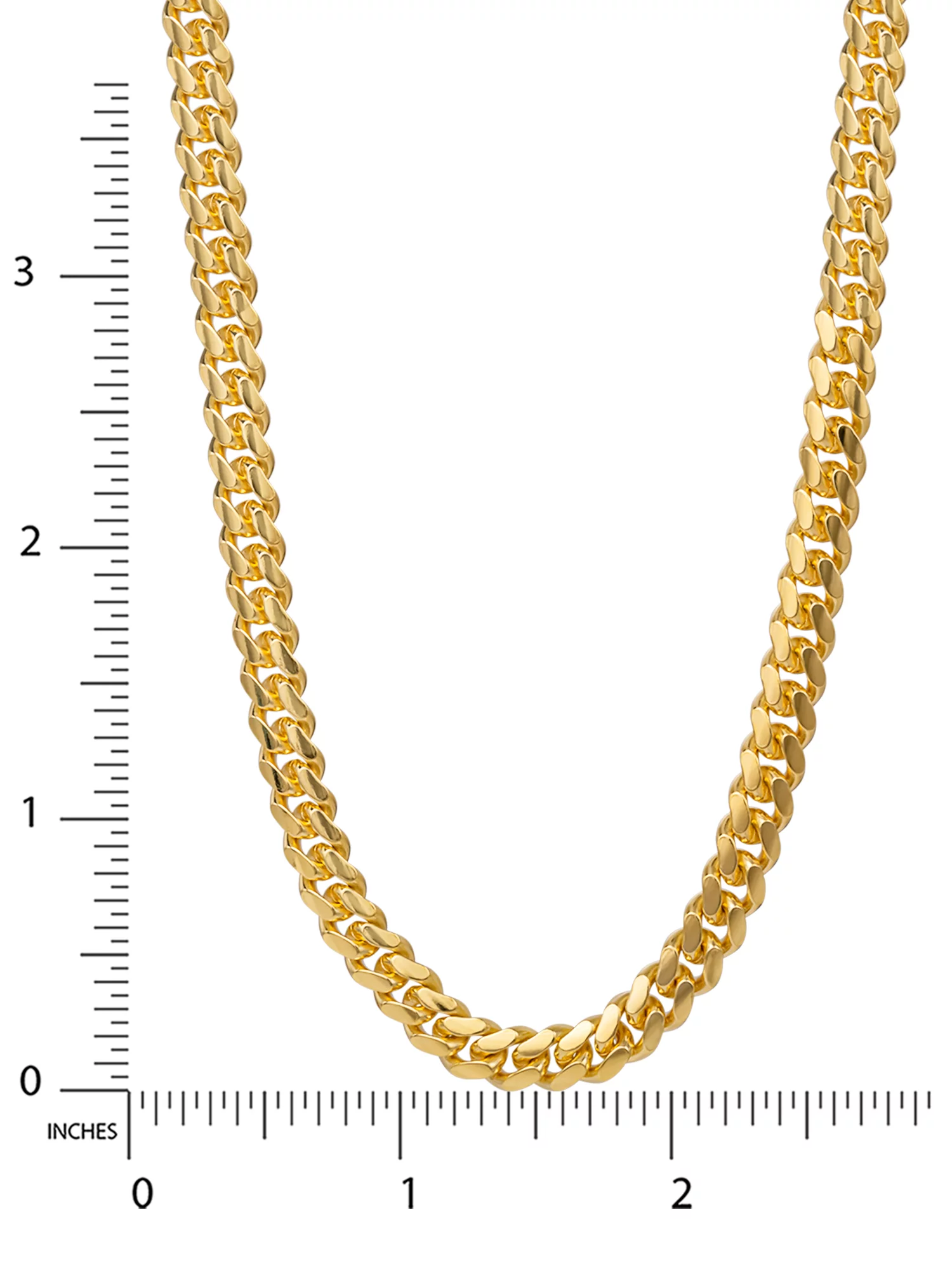Shaquille O'Neal Men's Sterling Silver 14KT Gold Plated Curb Necklace, 20