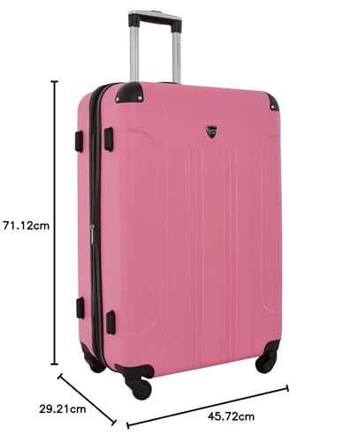 Travelers Club Chicago Hardside Expandable Spinner Luggage, Teal, 20