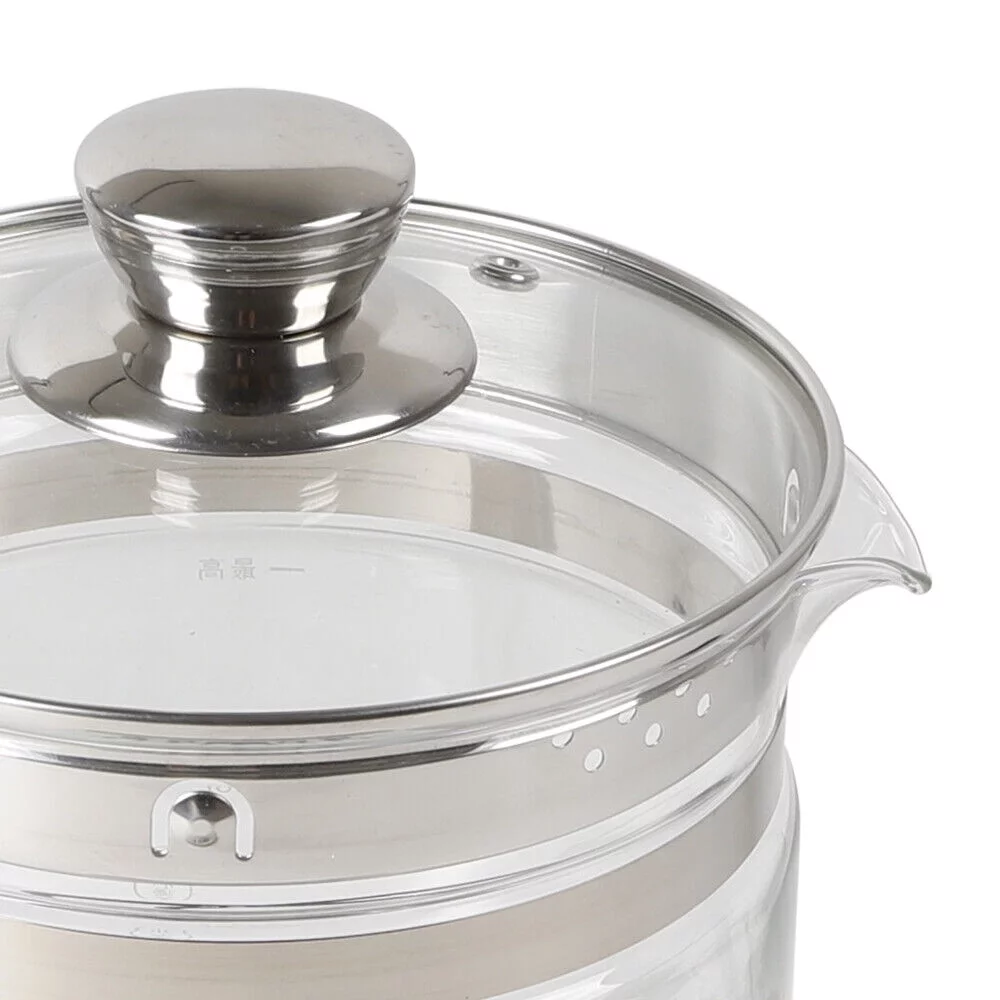 Electric Kettle Health Pot Tea Maker Thickening Glass Multifunction Boiled Eggs 2L