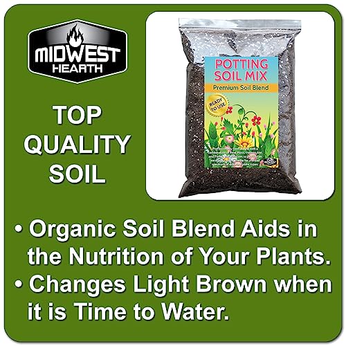 Premium Potting Soil Mix with Peat Moss, Vermiculite, Perlite (Made in USA) (8 Dry Quarts)