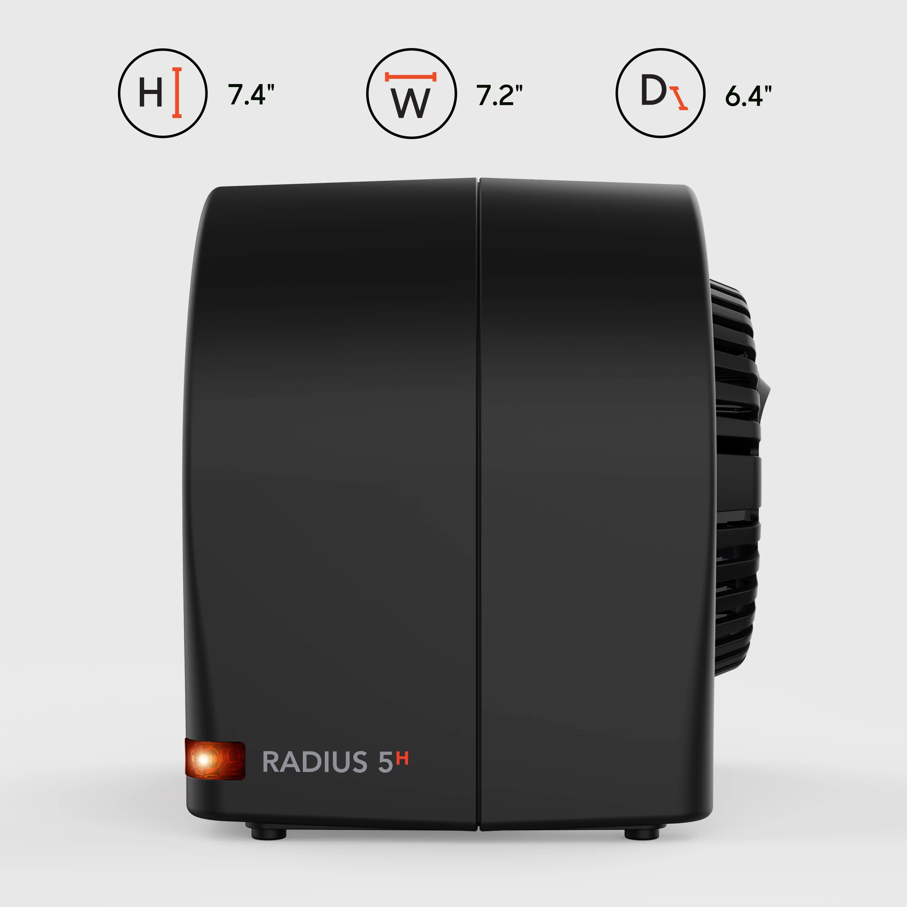 Sharper Image Radius 5 Personal Space Heater, Black (New)
