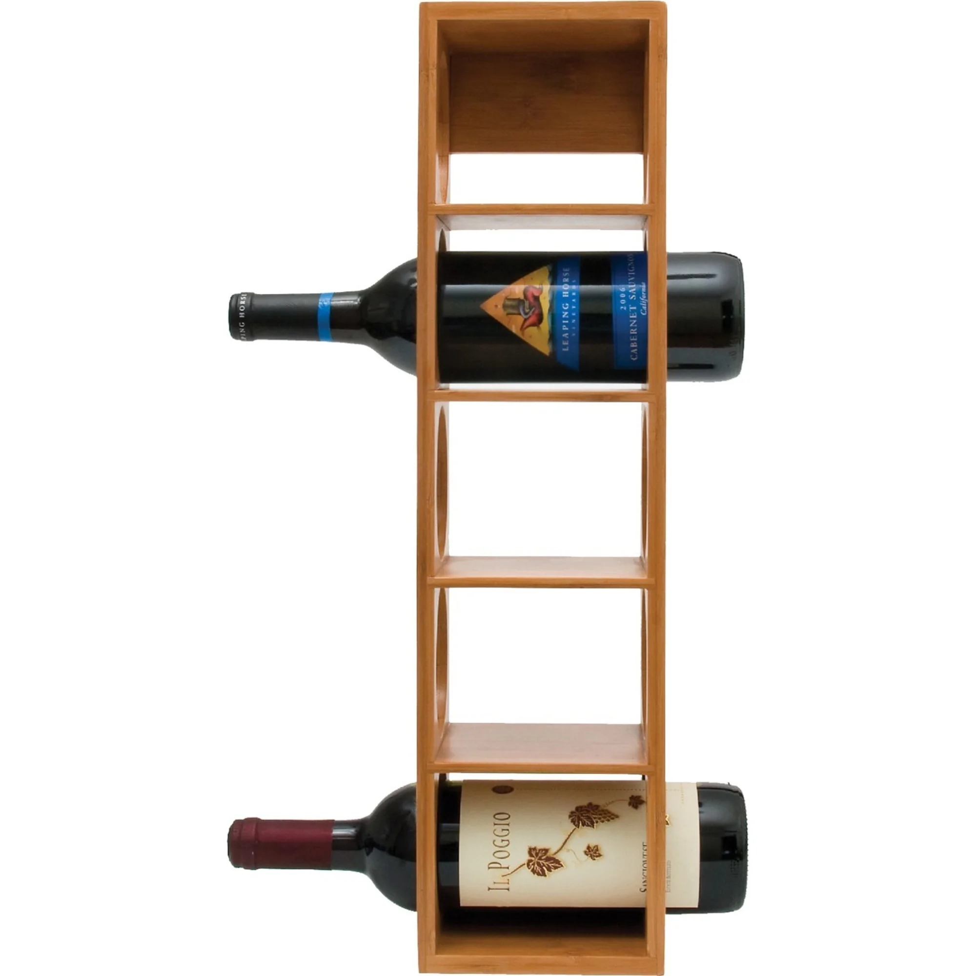 Lipper International Bamboo 5 Bottle Wine Rack 8305