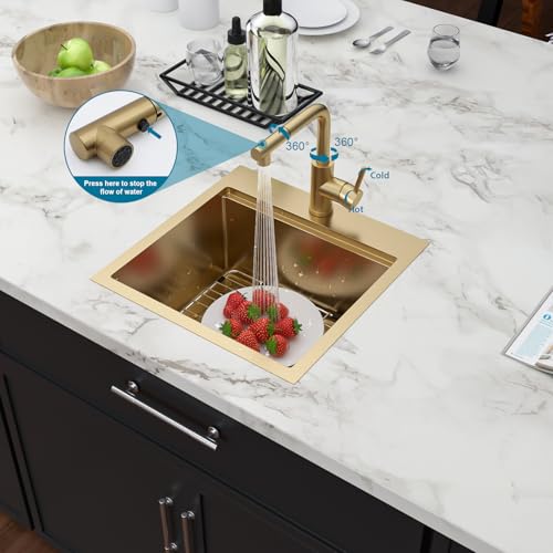 25 Inch Utility Laundry Sink Drop In 16 Gauge Stainless Steel Single Bowl Laundry Room Sink Laundry & Utility Room Kitchen Sinks 25