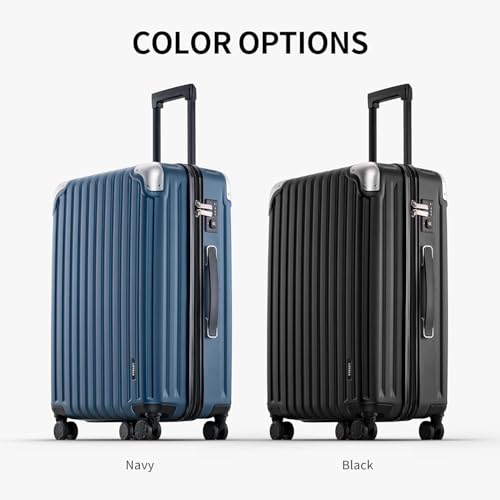 LEVEL8 Grace Carry on Luggage Airline Approved, 20 Inch Expandable Hardside Suitcases with wheels, Abs+Pc Harshell Spinner Luggages with Tsa Lock, Red