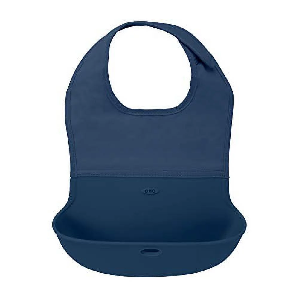 OXO Tot Roll-Up Bib - 2 Pack - Navy / Gray