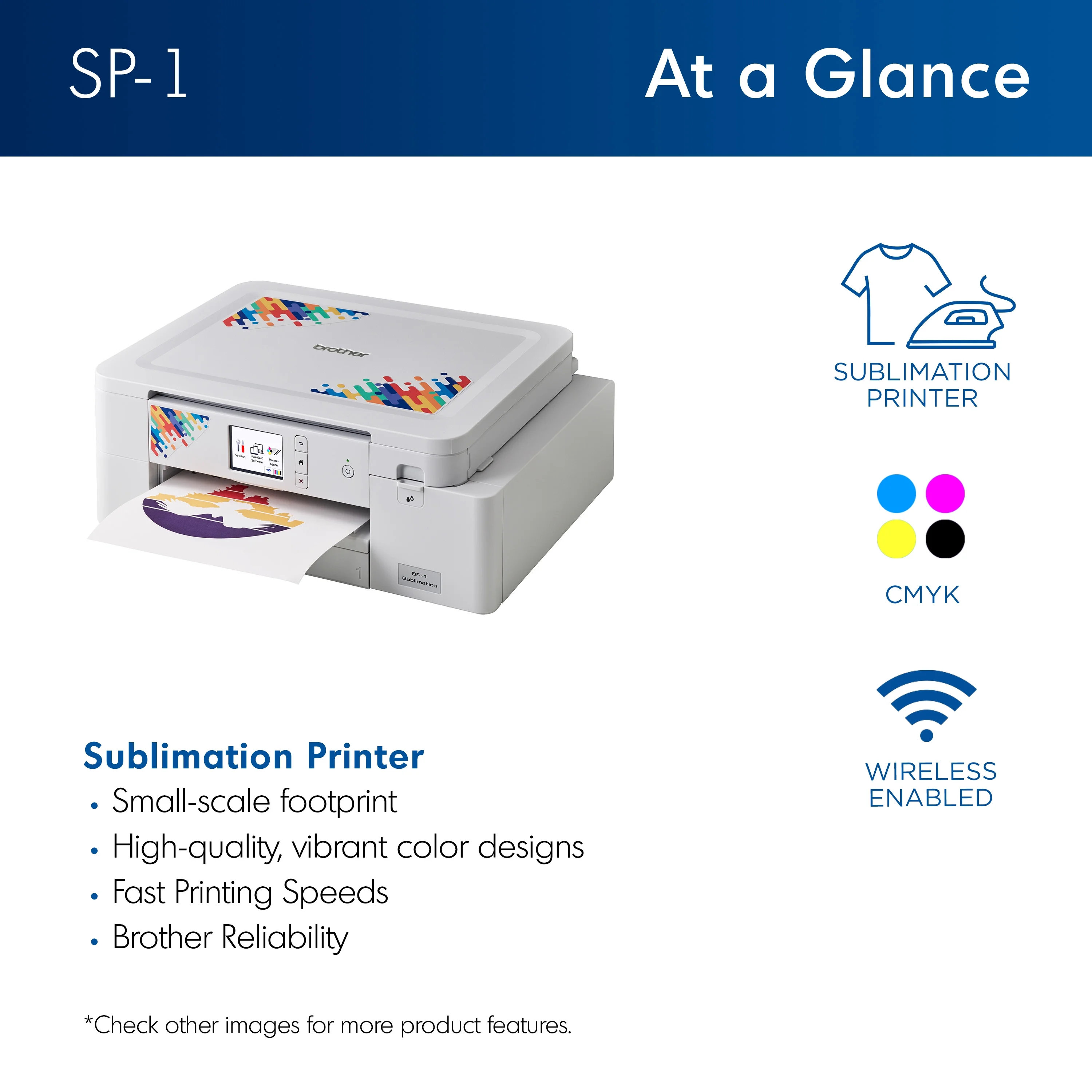 Brother Sublimation Printer and 4-Color Sublimation Ink Cartridge Set