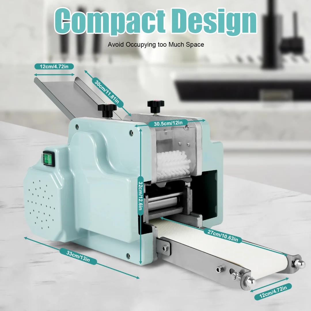 MIDUO Commercial Dumpling Skin Maker Machine, 110V Electric Dumpling Wrapper Maker Automatic Wonton Maker Machine Dough Processing Machine with 7cm Round Mold 40pcs/Min for Restaurant Kitchen Home