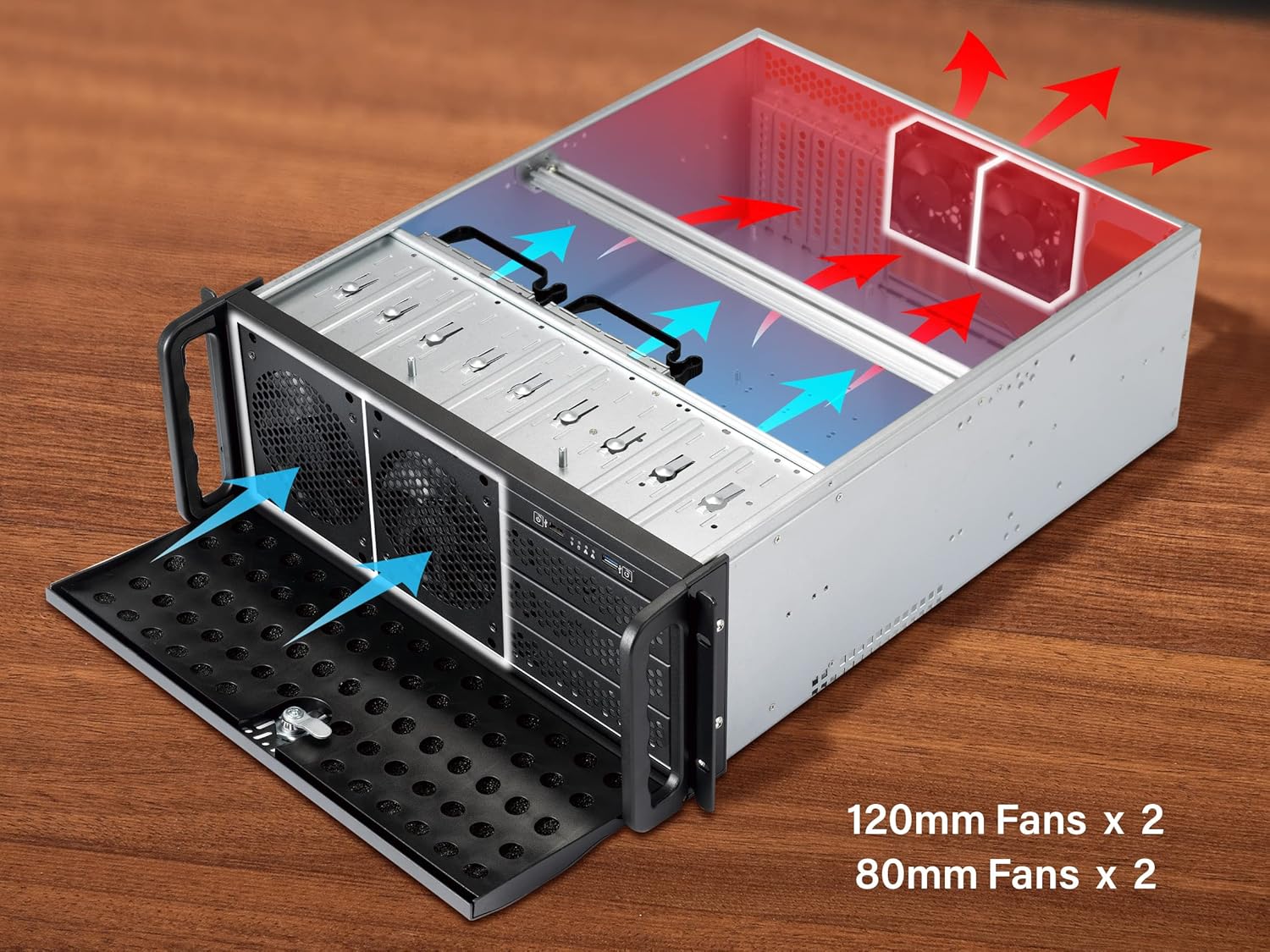 Rosewill 4U Server Chassis 11 Bay Server Case 8X 3.5 + 3X 5.25 HDD, E-ATX, Rackmount Server Case, Include Front 5X 120mm Fans Rear 2X 80mm Fans Metal Rack Mount Computer Case 25 Deep, RSV-L4000U