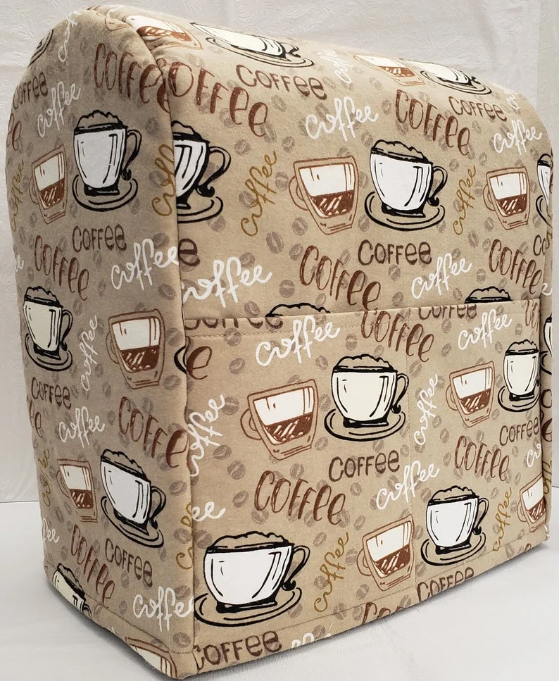 Coffee Beans Cover Compatible with Kitchenaid Stand Mixer by Penny's Needful Things (All Coffee Beans, 3.5 qt Artisan Mini Tilt Head)