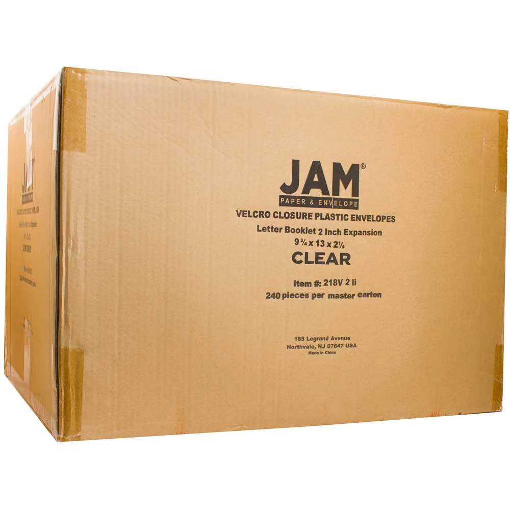 JAM Plastic Envelopes with Hook & Loop Closure, 2