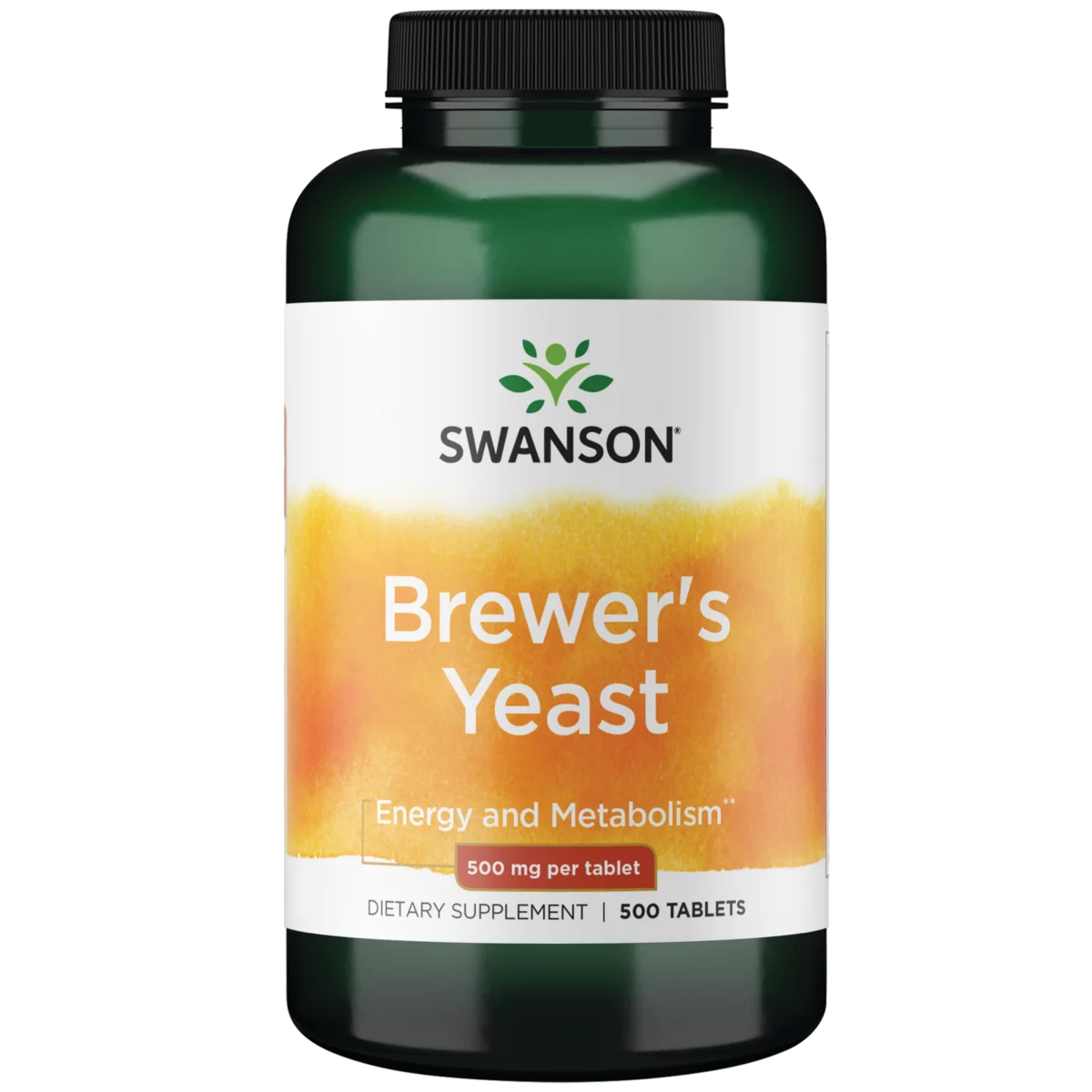 Swanson Brewer's Yeast - B-Complex Vitamin Formula Promoting Healthy Sugar Metabolism and Natural Energy Support - Supports Digestive and Heart Health - (500 Tablets, 500mg Each)