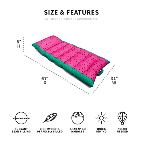 Big Joe Kona Hammock No Inflation Needed Pool Lounger with Headrest, Quick Draining Fabric, 4 feet Big