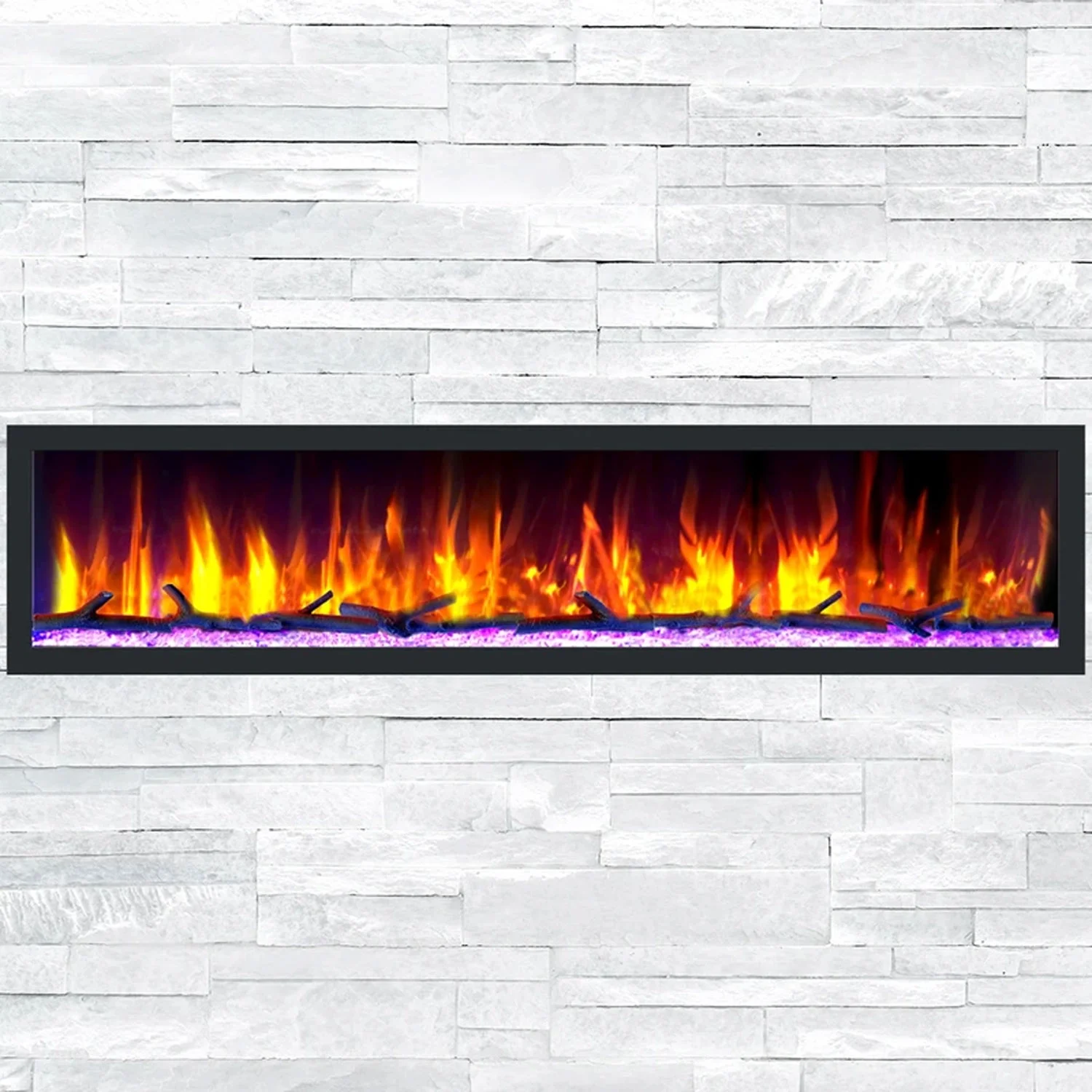 Dynasty Fireplaces Cascade BTX82 82.50 Inch Electric Wall Fireplace Decor
