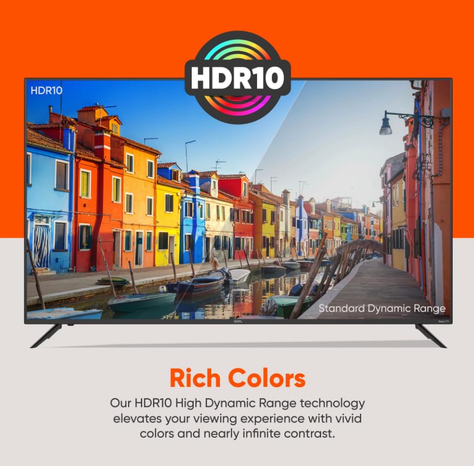 ONN 50-Inch Class 4K Ultra HD LED Smart TV HDR (2160p) Resolution, 60 Hz Refresh Rate, DLED Display, Wireless Streaming, 100012585 (Renewed)