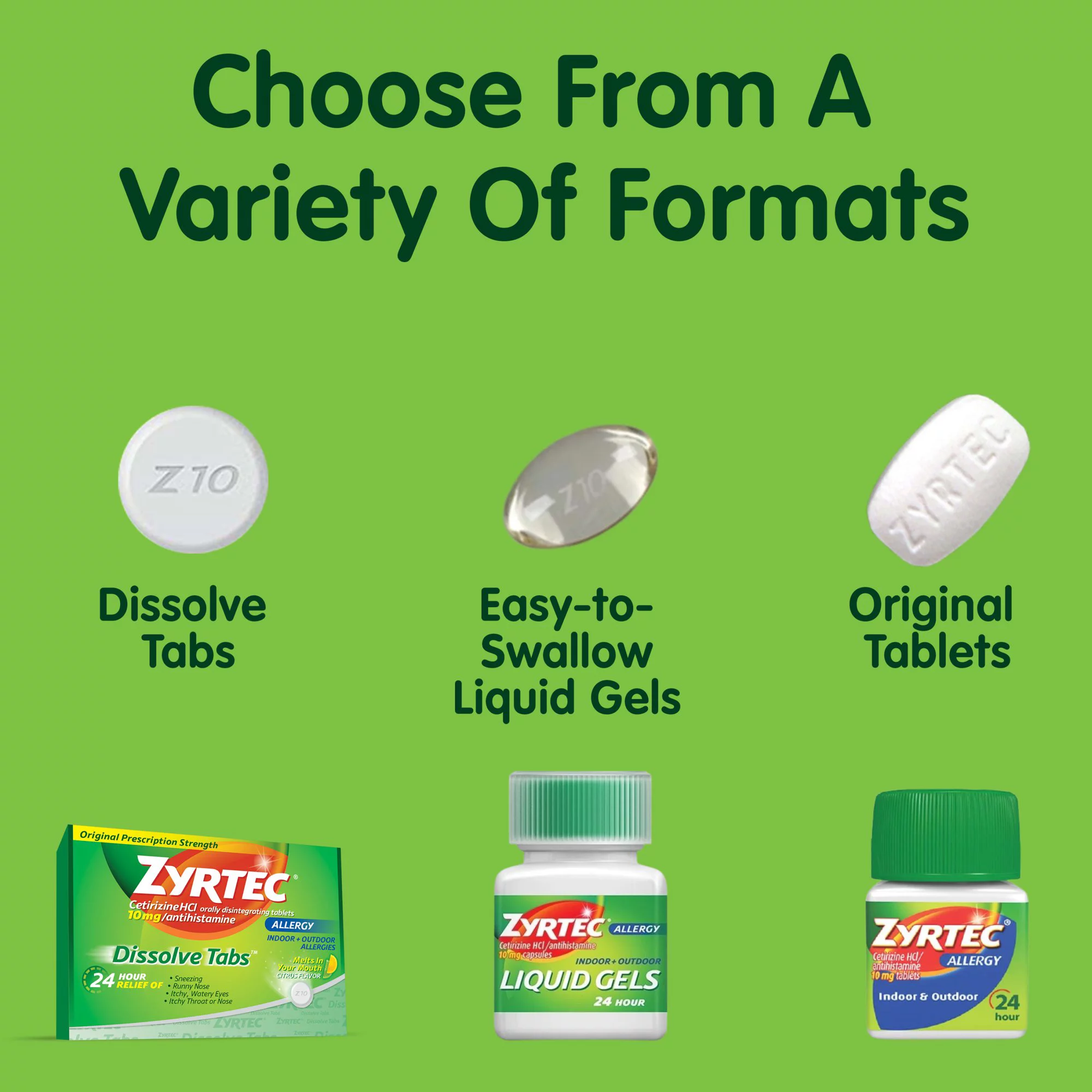 Zyrtec 24 Hour Allergy Relief Tablets, 30+10 Ct *EN