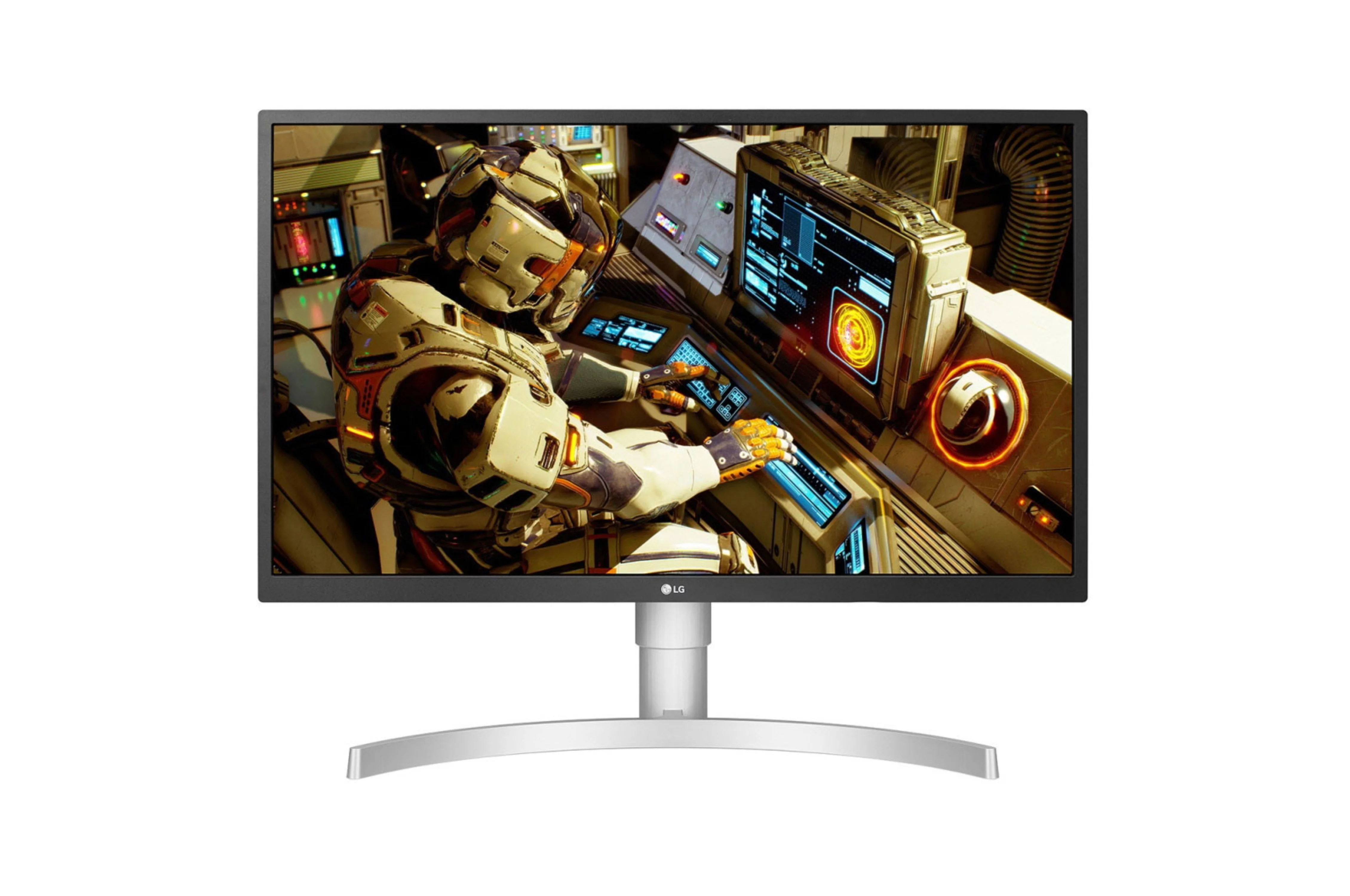 LG 27UL550-W 27 Inch 4K UltraFine IPS LED HDR Monitor with Radeon Freesync Technology and HDR 10, Silver