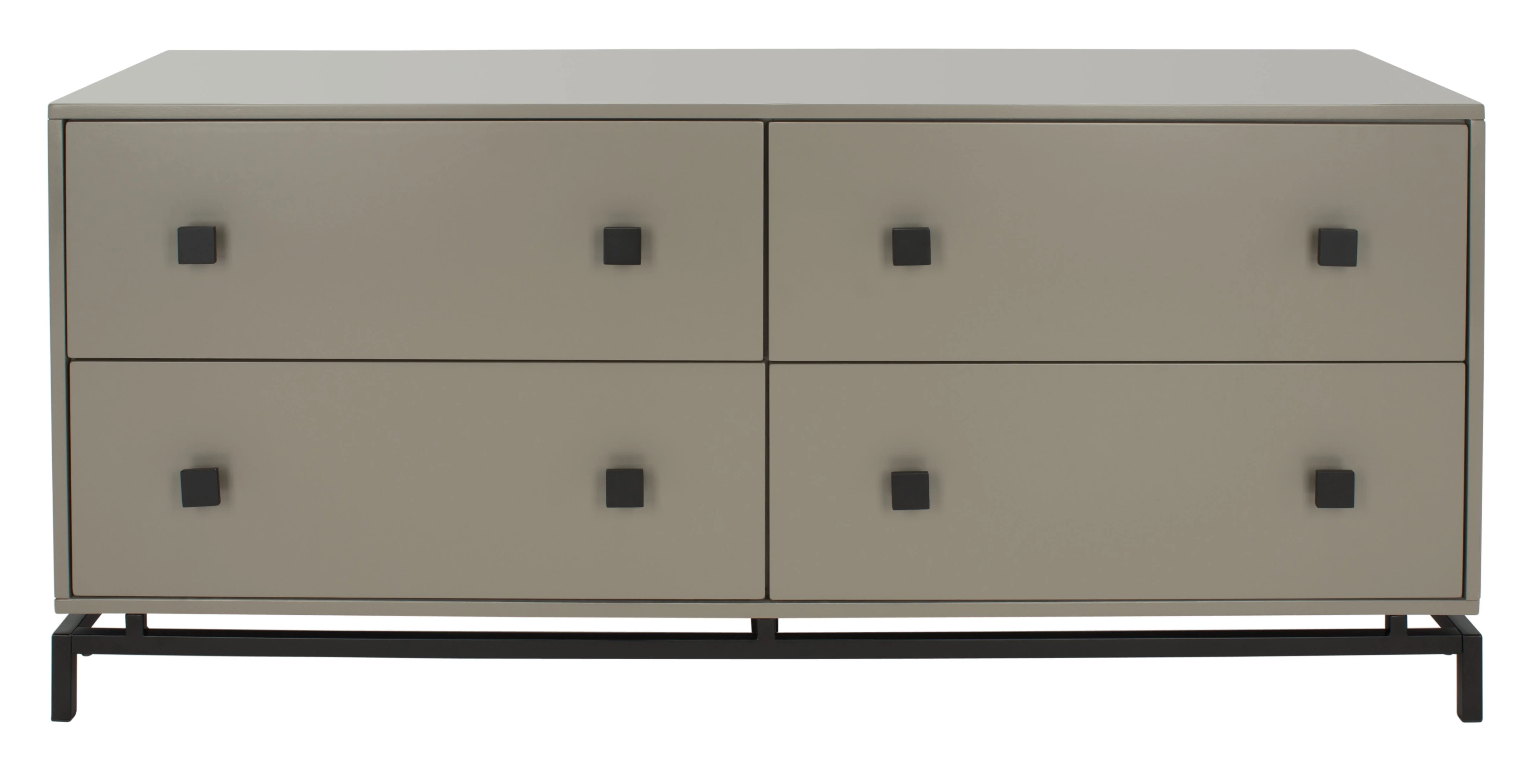 SAFAVIEH Couture Claudette Modern 4-Drawer Dresser, Dark Grey/Black