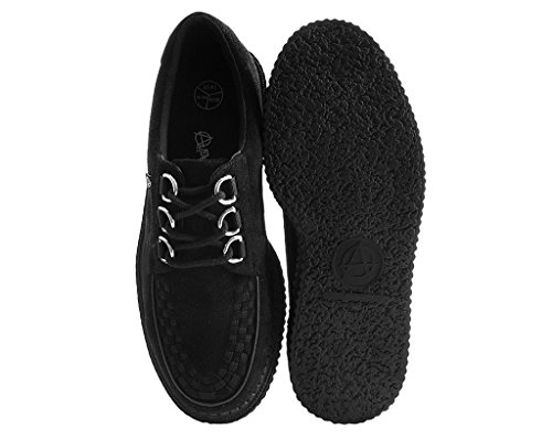 T.U.K. Anarchic Faux Suede Black Creeper Shoes