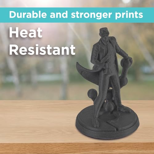 Polymaker ABS Filament 1.75mm Black, ABS 3D Printer Filament 1.75mm Heat Resistant 1kg - PolyLite ABS 3D Printing Filament 1.75mm, Strong & Durable, Dimensional Accuracy +/- 0.03mm