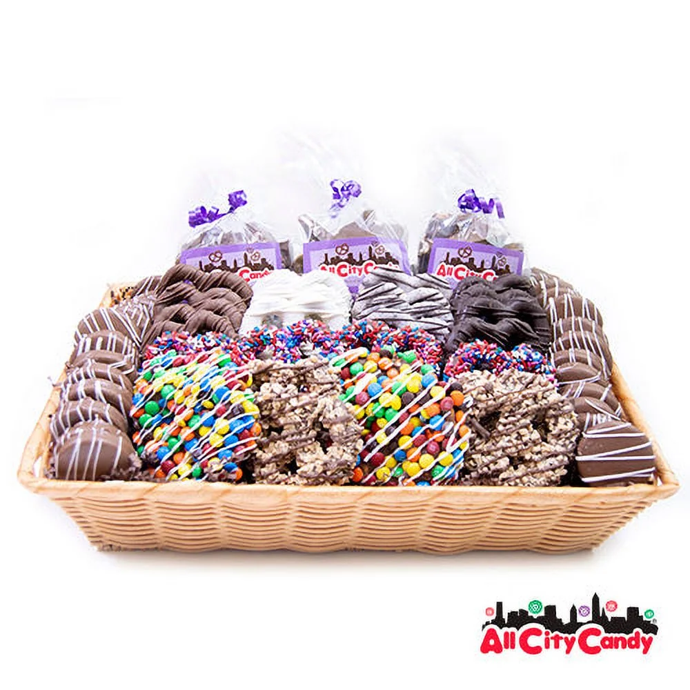 Ultimate Collection Gourmet Chocolate Covered Pretzels & Treats Gift Basket