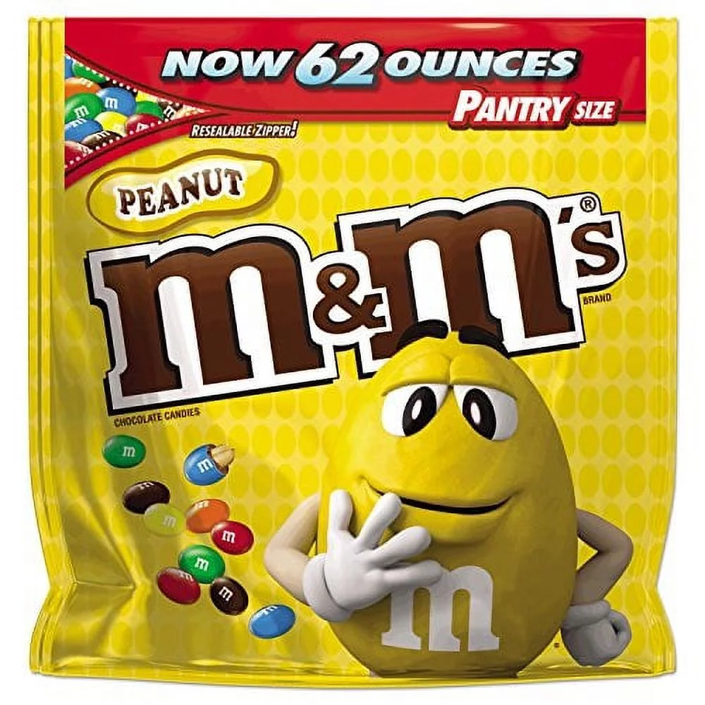 m&m peanut candy, 62 ounce