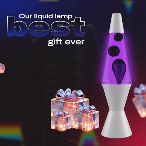 Motion Lamp Classic Liquid Motion Lava Night Light Solid Silver Base Lamp Wax Liquid Soft Relax Glow 14.5