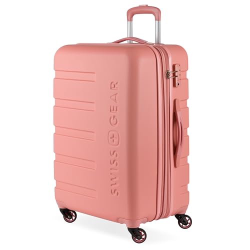 SwissGear 7366 Hardside Expandable Luggage with Spinner Wheels, White, Carry-On 19-Inch