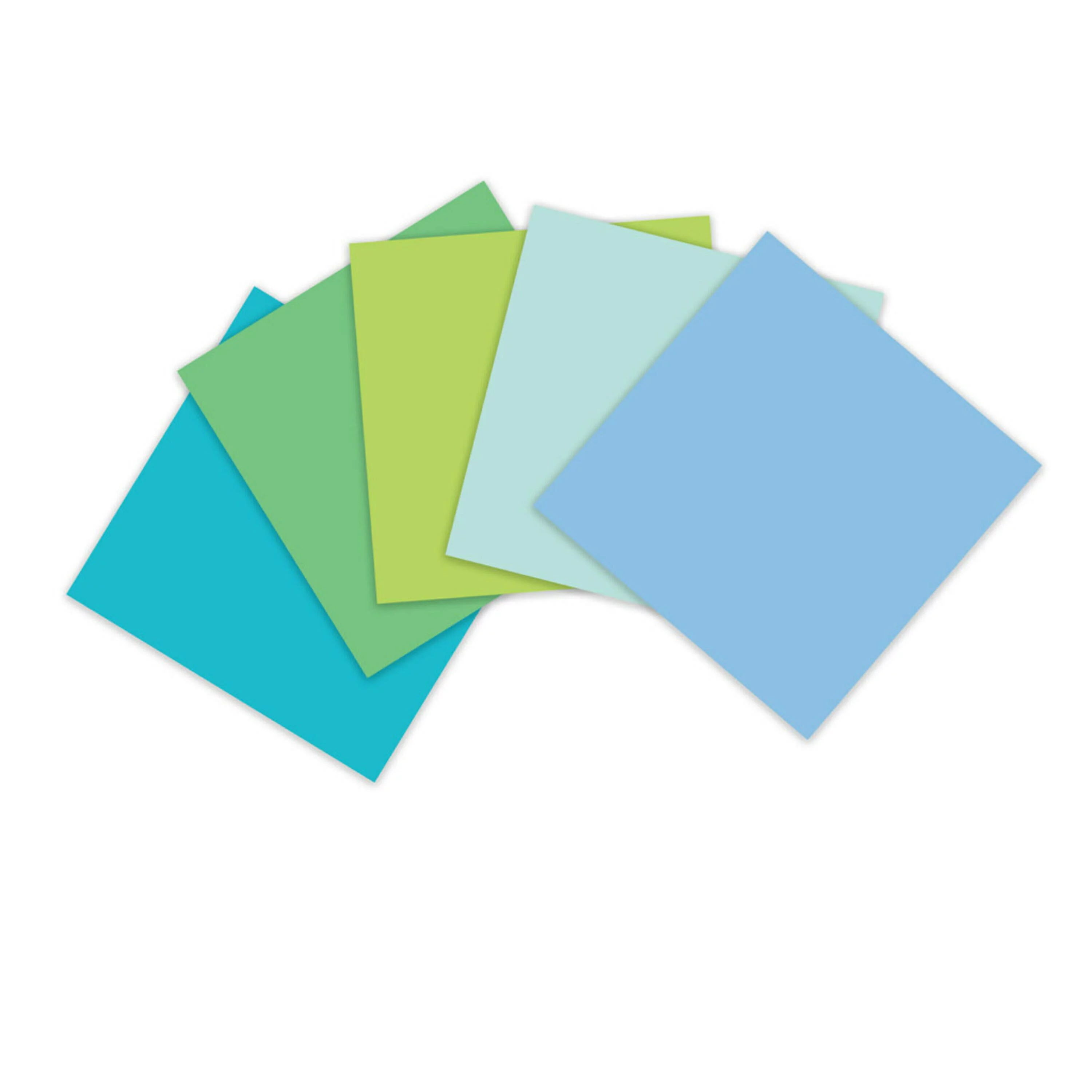 Post-it 100% Recycled Paper Super Sticky Notes, Oasis, 5 Pads