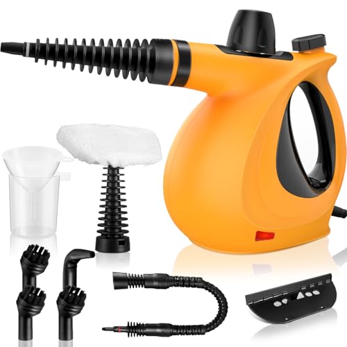 Handheld Steam Cleaner, Pressurized Multi-Surface Steam Cleaner with 11pcs Accessories, Chemical Free Multi-Purpose Steam Cleaners for Home Use, Steamer for Cleaning Floor, Tile, Windows, Couch, Grout